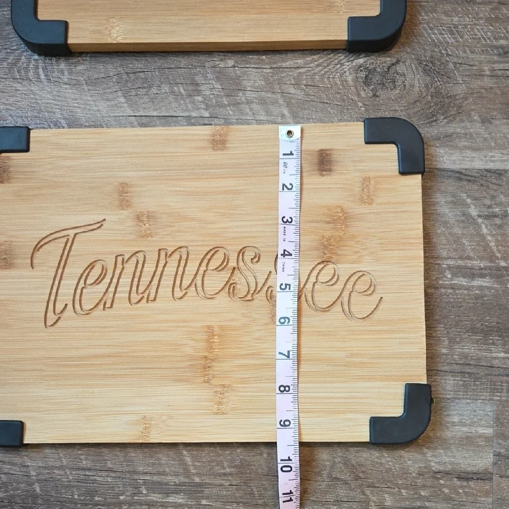 Bamboo Cutting Board Set with Black Accents New